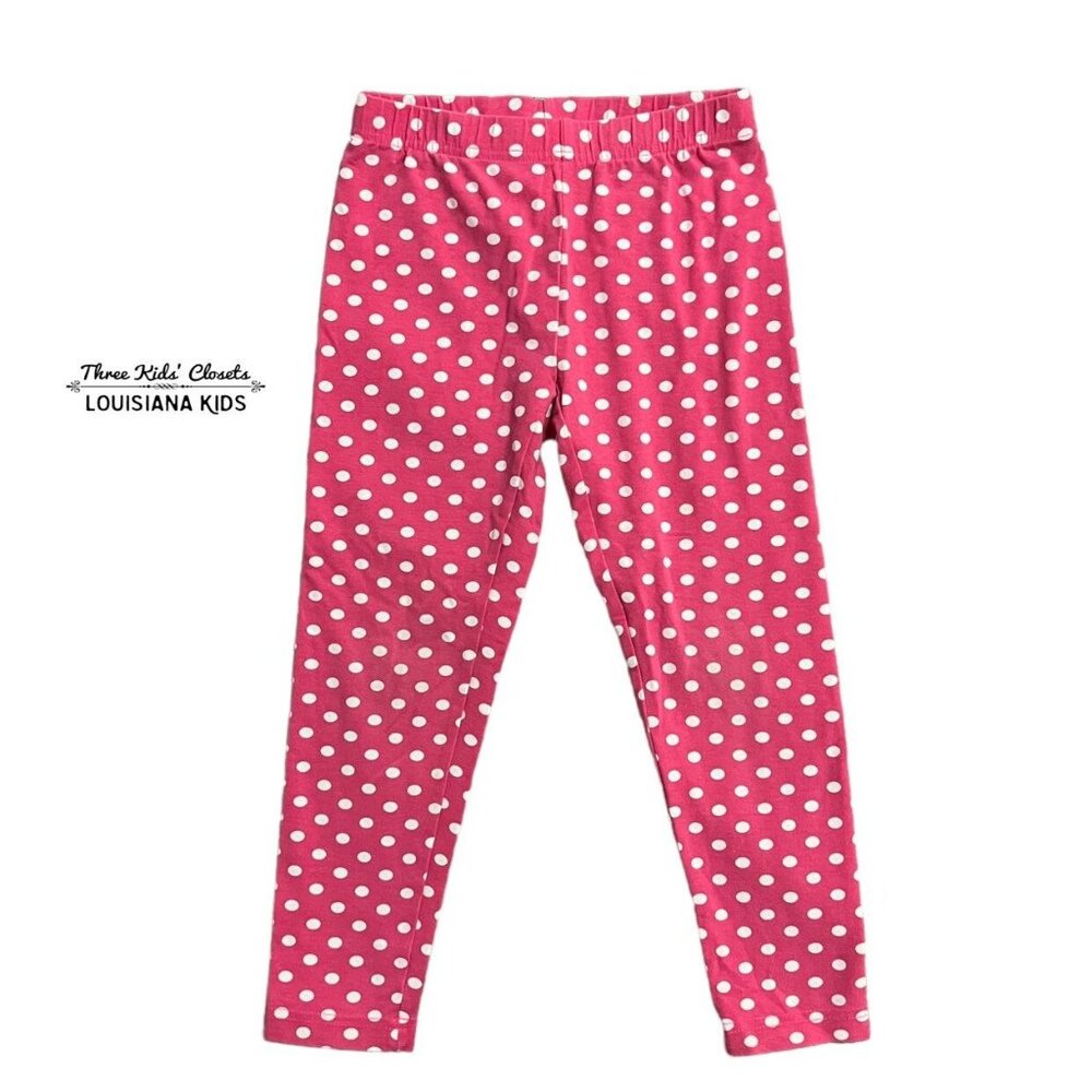 Hanna Andersson Sz 110 (5) Pink Polkadot Leggings